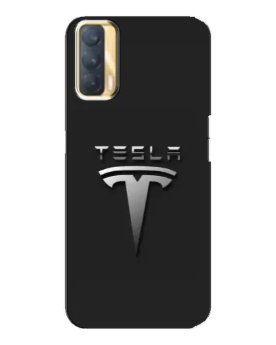 Чехол для OPPO A33 с картинкой «Стальной логотип Tesla»