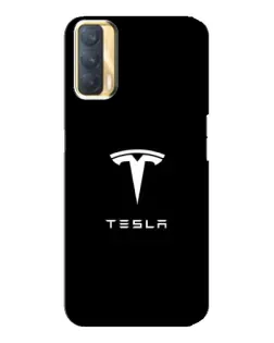 Чехол для OPPO A33 с картинкой «Tesla White Logo»