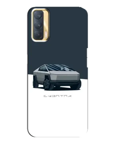 Чехол для OPPO A33 с картинкой «Серебристый Cybertruck Tesla»