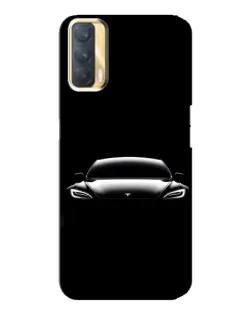 Чехол для OPPO A33 с картинкой «Фары Tesla Night»