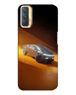 Чехол для OPPO A33 с картинкой «Cybertruck в пустыне»