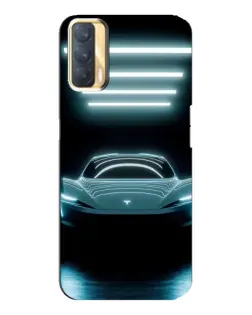 Чехол для OPPO A33 с картинкой «Tesla в неоне»