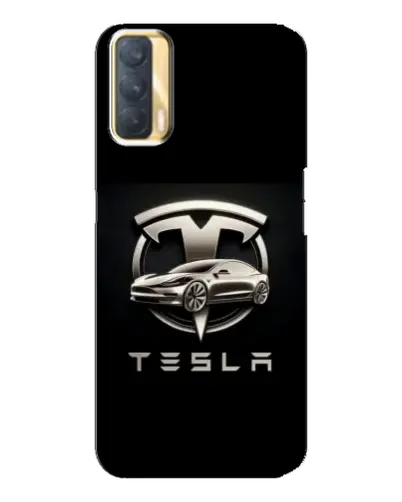 Чехол для OPPO A33 с картинкой «Tesla — серебристое авто»