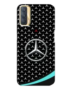 Чехол для OPPO A33 с картинкой «Mercedes — бирюзовый акцент»
