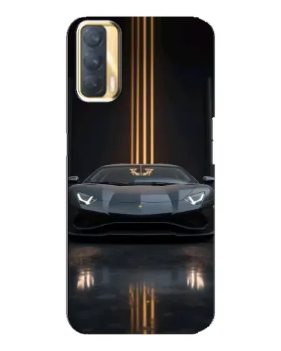 Чехол для OPPO A33 с картинкой «Lamborghini золотые линии»