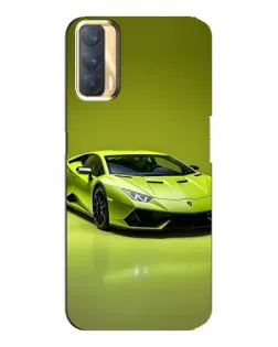 Чехол для OPPO A33 с картинкой «Салатовый Lamborghini Huracan»