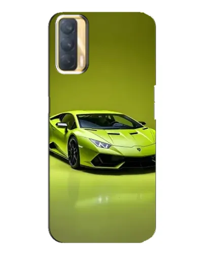 Чехол для OPPO A33 с картинкой «Салатовый Lamborghini Huracan»