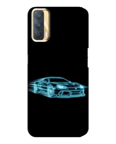 Чехол для OPPO A33 с картинкой «Неоновый контур Lamborghini»