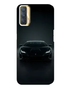 Чехол для OPPO A33 с картинкой «Черный Lamborghini Aventador»