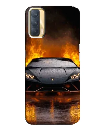 Чехол для OPPO A33 с картинкой «Lamborghini в огне»