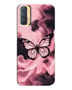 Чохол для OPPO A33 з картинкою «Метелик у диму»