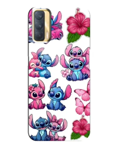 Чехол для OPPO A33 с картинкой «Стикеры Stitch и Angel»