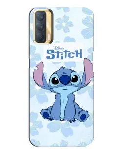 Чехол для OPPO A33 с картинкой «Stitch среди цветов» Чехол для OPPO A33 с картинкой «Stitch среди цветов»