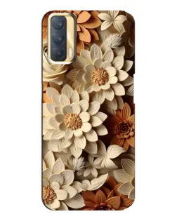 Чехол для OPPO A33 с картинкой «Бежевый флористический декор»