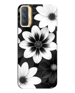 Чехол для OPPO A33 с картинкой «Монохромные астры»