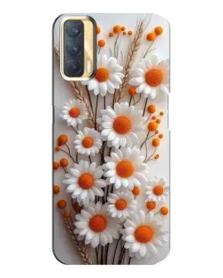 Чехол для OPPO A33 с картинкой «Белые сухоцветы»