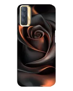 Чехол для OPPO A33 с картинкой «Шелковая черная роза»