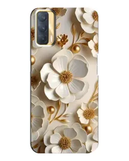 Чехол для OPPO A33 с картинкой «Белие бумажние  цвети»