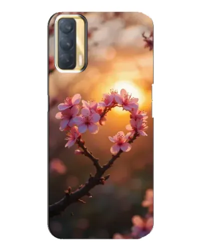 Чехол для OPPO A33 с картинкой «Розовый цвет сердце на фоне заката» Чехол для OPPO A33 с картинкой «Розовый цвет сердце на фоне заката»