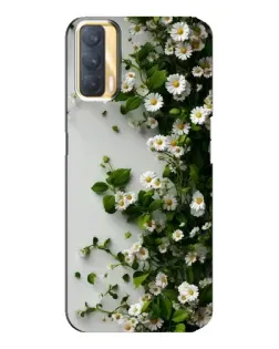Чехол для OPPO A33 с картинкой «Ветка мелких белых цветов»