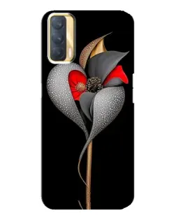 Чехол для OPPO A33 с картинкой «Серебряный фантазийный цветок»