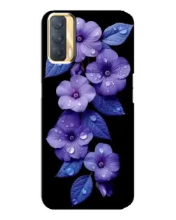 Чехол для OPPO A33 с картинкой «Фиолетовые цветы с росою» Чехол для OPPO A33 с картинкой «Фиолетовые цветы с росою»