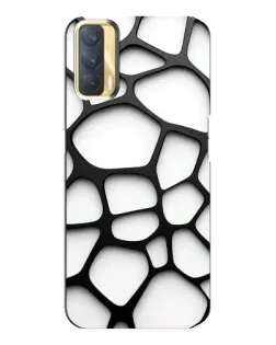 Чохол для OPPO A33 з картинкою «Біла об'ємна сітка»