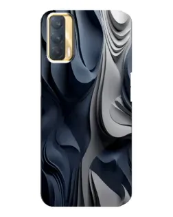 Чохол для OPPO A33 з картинкою «Об'ємні сині складки»