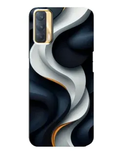 Чохол для OPPO A33 з картинкою «Об'ємні чорно-білі стрічки»