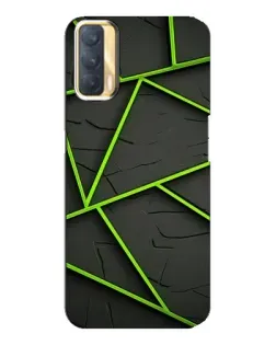 Чохол для OPPO A33 з картинкою «Зелені геометричні лінії»