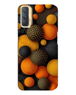 Чохол для OPPO A33 з картинкою «Об'ємні помаранчеві сфери»