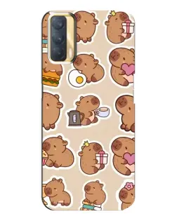 Чохол для OPPO A33 з картинкою «Капібари паттерн» Чохол для OPPO A33 з картинкою «Капібари паттерн»