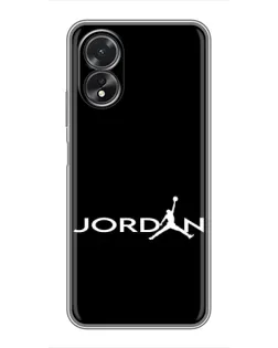 Чехол для OPPO A38 с картинкой «Jordan White Logo»