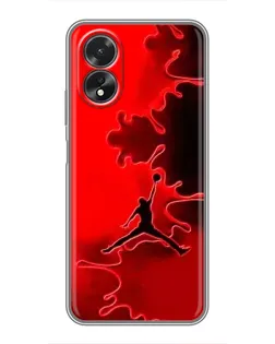 Чехол для OPPO A38 с картинкой «Jordan Red Smoke»
