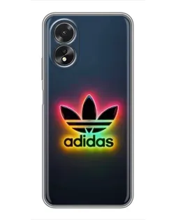 Чехол для OPPO A38 с картинкой «Неоновый Adidas»