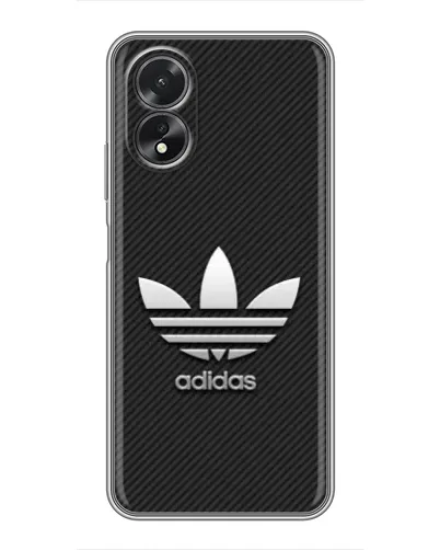 Чехол для OPPO A38 с картинкой «Adidas Карбоновая текстура»