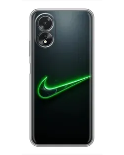 Чехол для OPPO A38 с картинкой «Неоновый контур Nike» Чехол для OPPO A38 с картинкой «Неоновый контур Nike»