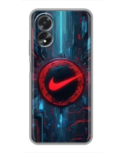 Чехол для OPPO A38 с картинкой «Техногенный стиль Nike»