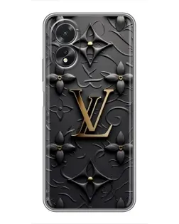 Чехол для OPPO A38 с картинкой «Кожаная текстура LV»