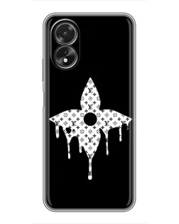 Чехол для OPPO A38 с картинкой «Цветочная монограмма»
