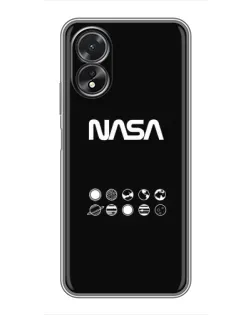 Чехол для OPPO A38 с картинкой «NASA — технический принт»