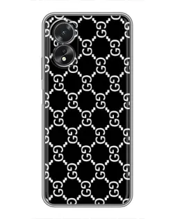 Чехол для OPPO A38 с картинкой «Gucci — сетчатый паттерн»