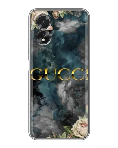 Чехол для OPPO A38 с картинкой «Абстрактные цветы Gucci» Чехол для OPPO A38 с картинкой «Абстрактные цветы Gucci»