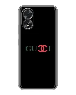 Чехол для OPPO A38 с картинкой «Gucci — красный градиент»