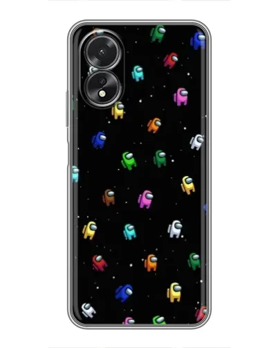 Чехол для OPPO A38 с картинкой «Экипаж Among Us»