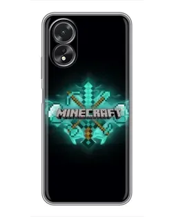 Чохол для OPPO A38 з картинкою «Minecraft Diamond лого»