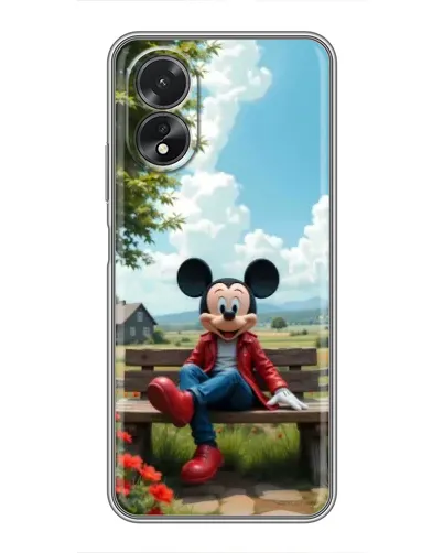 Чехол для OPPO A38 с картинкой «Микки на скамейке» Чехол для OPPO A38 с картинкой «Микки на скамейке»