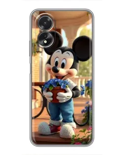 Чехол для OPPO A38 с картинкой «Микки садовод»