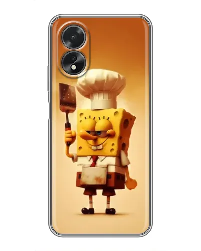 Чехол для OPPO A38 с картинкой «Губка Боб повар»