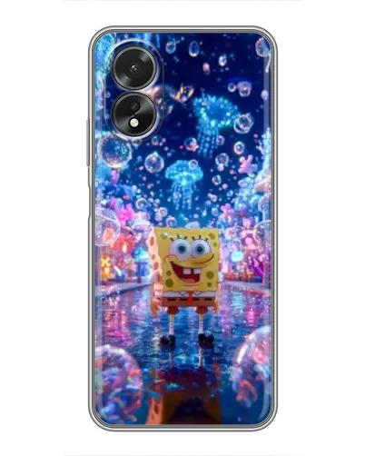 Чехол для OPPO A38 с картинкой «Неоновый океан»
